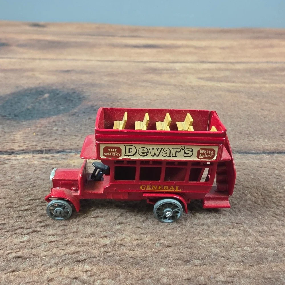 Matchbox Models of Yesteryear No 2 B-Type Bus Red Good Dewar's Lesney Vintage